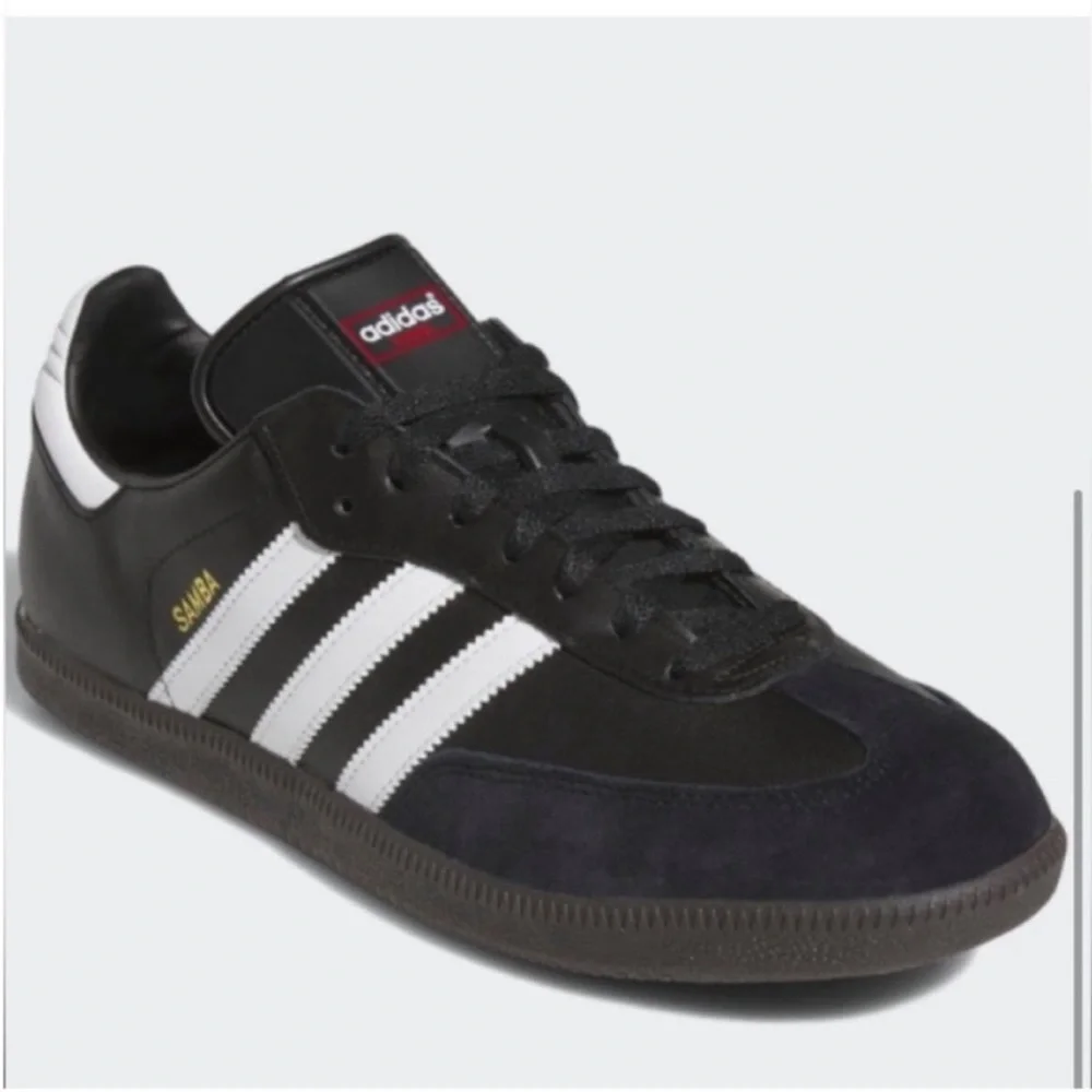 adidas Samba Leather Black Gum Sole